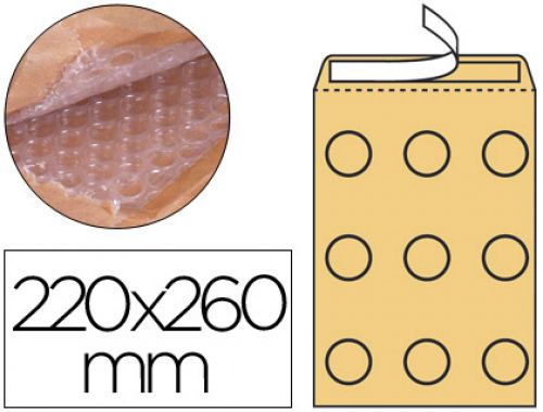 Envelope borbulhas q-connect creme e/2 220x260 mm caixa de 100 unidades , Q-connect , 72791 , 5706003165825